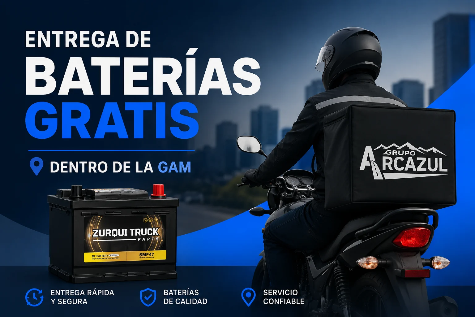 Promoción envío gratis de batería en la GAM