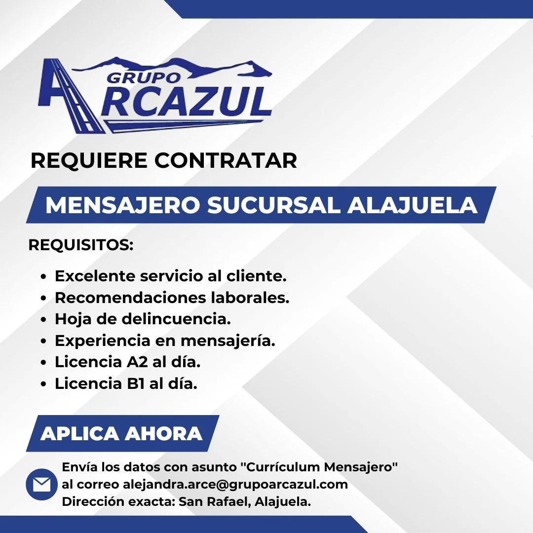 Puesto de Mensajero en San Rafael de Alajuela